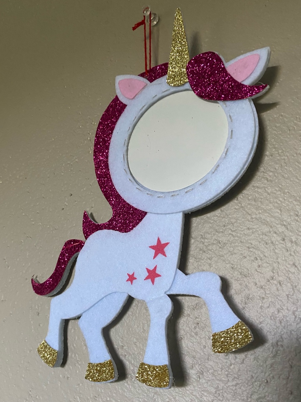 Glitter unicorn picture frame